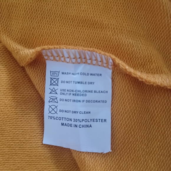 Mustard Yellow Solid Crew-Neck Pullover Sweatshirt - Picture 5 of 5